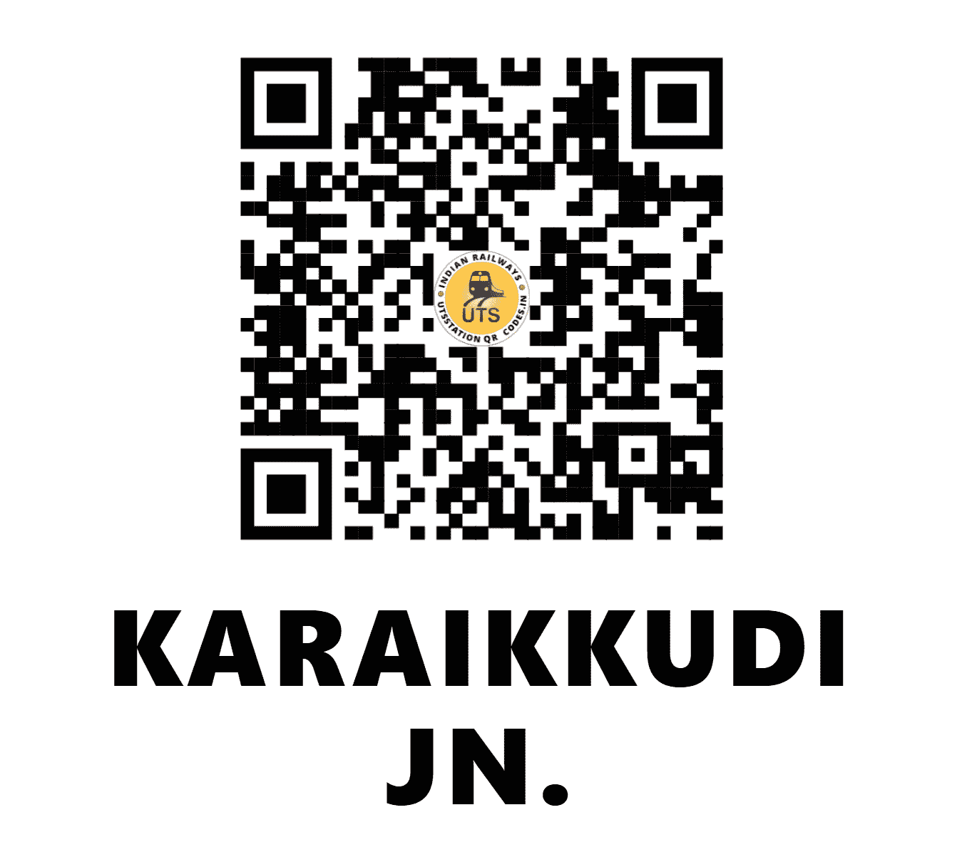 UTS QR Code for KARAIKKUDI JN. - KKDI - SR (TAMIL NADU)